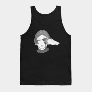 Reaching hand Tank Top